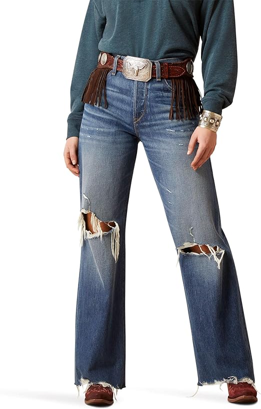 ARIAT Women's Ultra High Rise Tomboy Wide Jean