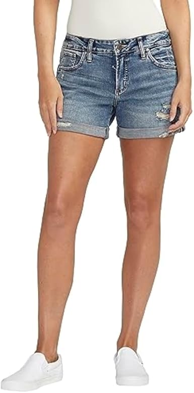 Silver Jeans Co. Women's Boyfriend Mid Rise Short