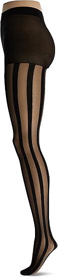 Leg Avenue Women's Vintage Fishnet Lace Tights, Stripes, One Size