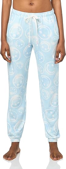 PJ Salvage Women's Loungewear Happy Days Banded Pant, Light Sky, S