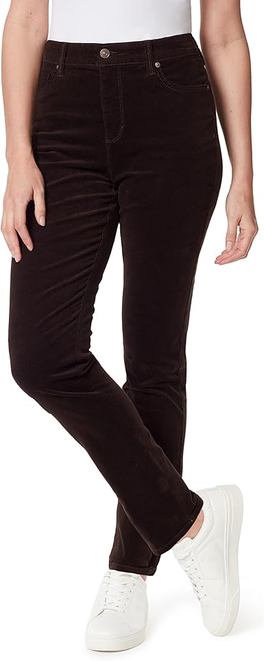 Gloria Vanderbilt Women's Amanda Corduroy Slim High Rise Pant