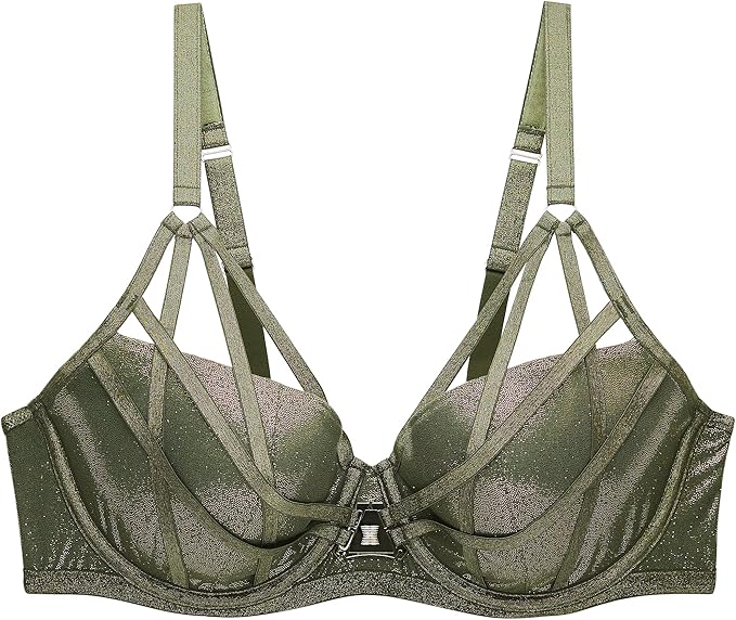 Savage X Women's Going Platinum Mesh Caged Demi Bra