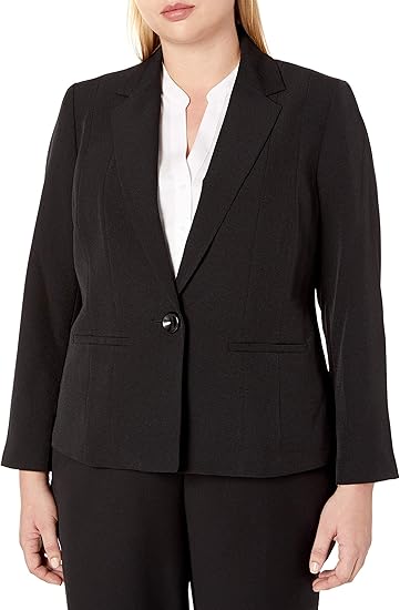 Kasper Women's Plus-Size Stretch Crepe Jacket