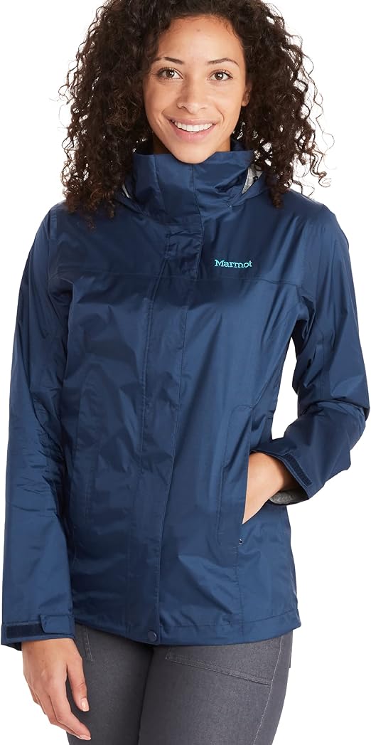 MARMOT Women's PreCip ECO Jacket | Lightweight, Waterproof Jacket for Women, Ideal for Hiking, Jogging, and Camping, 100% Recycled, Arctic Navy, X-Small