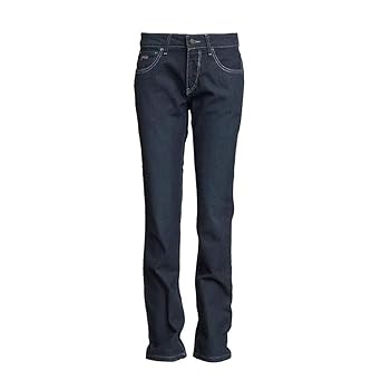 Lapco FR L-PFRD10M 6RG Ladies FR Modern Fit Jeans, 100% Cotton, 6RG, Washed Denim