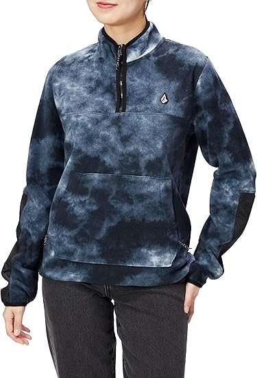 Volcom Women's Polar Fleece 1/4 Zip Mock Neck Snowboard Sweatshirt