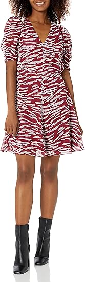 Vince Camuto Women's Casual Printed Fit and Flare Dress