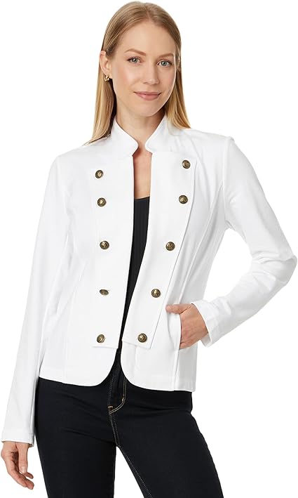 Tommy Hilfiger Solid Band Jacket Bright White MD (US 8-10)