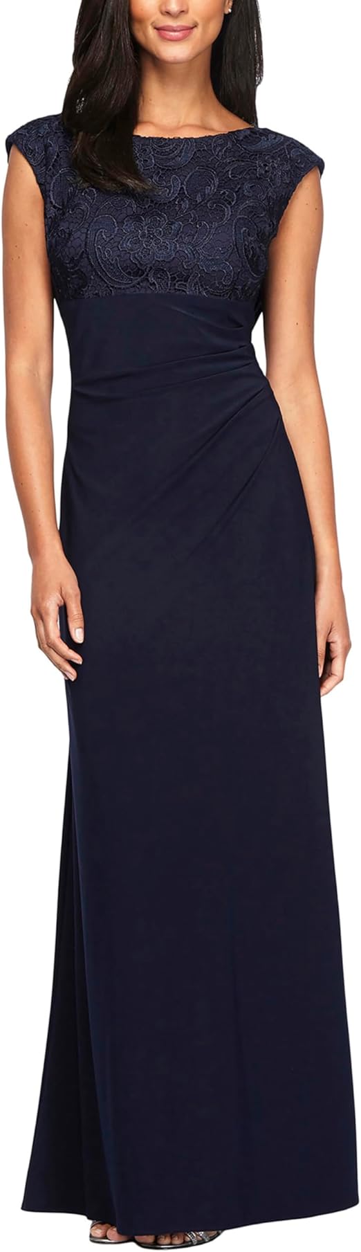 Alex Evenings Women's Long Cowl Back Dress (Petite and Regular)