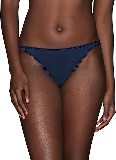 Vanity Fair Women's Illumination String Bikini Panties, Silky Stretch & Satin Trim