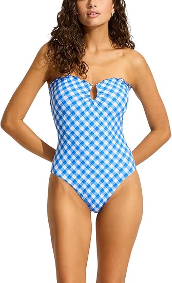 Seafolly Women's Standard Bandeau Halter One Piece Swimsuit