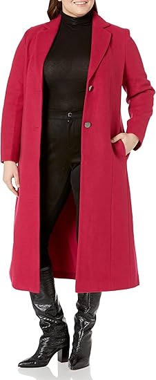 Armani Exchange Women's Soft Wool Blend Two Button Long Coat