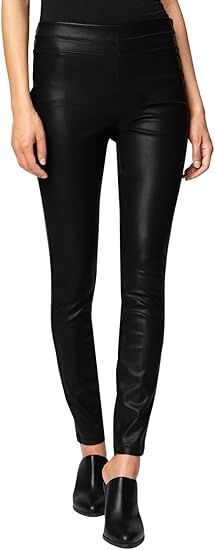 Womens Luxury Vegan Leather Pants, Comfortable Biker Style Leggings, Super Soft High Waist, Tummy Control