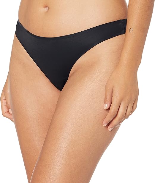 Amazon Essentials Women's Seamless Bonded Stretch Thong Underwear, Pack of 4