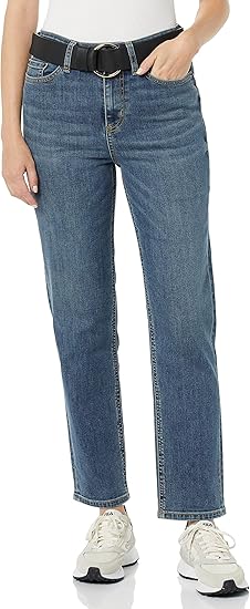 Amazon Essentials Women's High-Rise Straight Jean