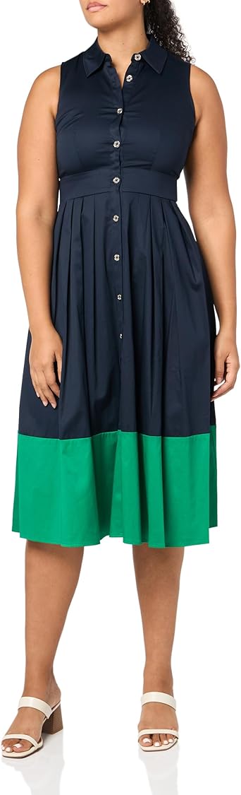 Tommy Hilfiger Women's Dresses,Sky Captain/Jolly Green,10