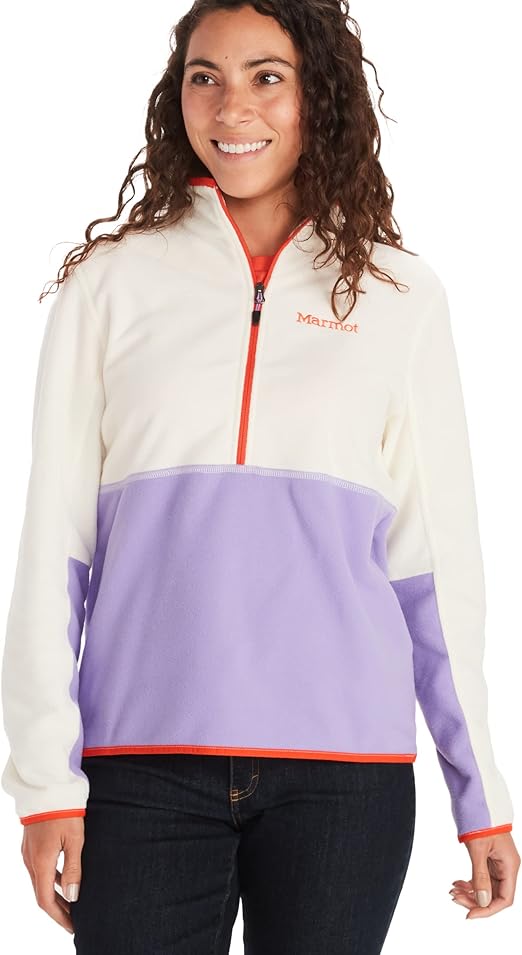 MARMOT Women's Rocklin 1/2 Zip Jacket - Classic, Warm, Lightweight 100-Weight Fleece Layer