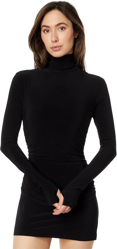 Norma Kamali Women's Long Sleeve Turtleneck Pickleball Dress