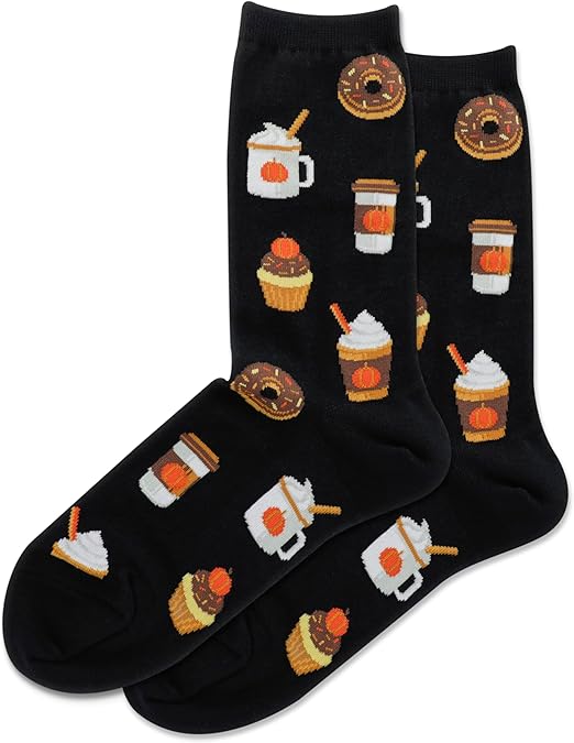 Hot Sox Women's Fun Food & Drink Crew Socks-1 Pair Pack-Cool & Cute Pop Culture Novelty Gifts