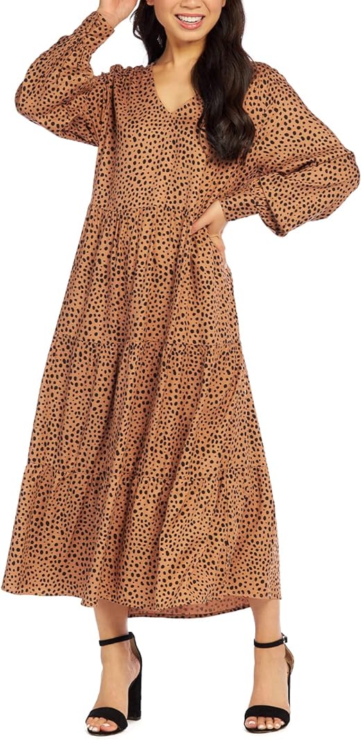 Mud Pie Petal Tiered Womens Maxi Dress