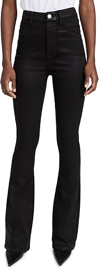 7 For All Mankind Women's Ultra High-Rise Cropped Jeans, Coated BLK, 30