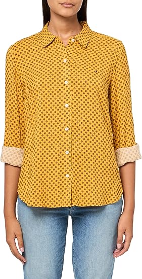 Tommy Hilfiger Women's Collared Long Sleeve Button Up Sportswear Top