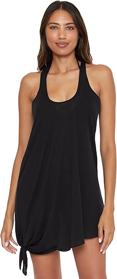 BECCA Breezy Basics Knot Dress, Scoop Neck, Beach Cover Ups for Women