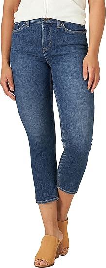 Lee Women's Ultra Lux Mid-Rise Cigarette Crop Jean