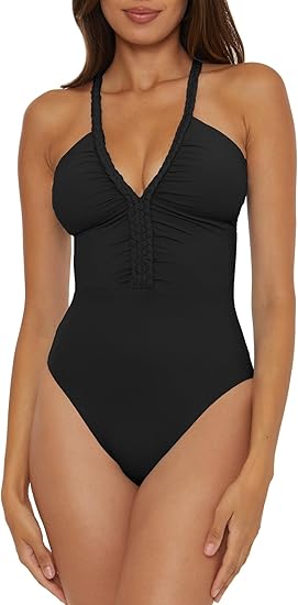 Women's Standard Lake Side Braided Maillot One Piece Swimsuit, Bathing Suits