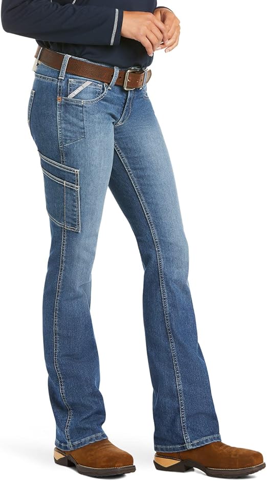 ARIAT womens Rebar Durastretch Raven Boot Cut Jean