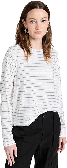 Vince Women's Striped Long Sleeve Pullover