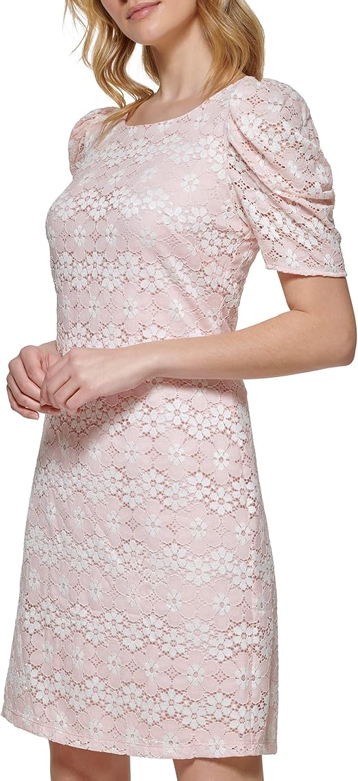 Tommy Hilfiger Women's Short Sleeve Retro Daisy Lace Dress