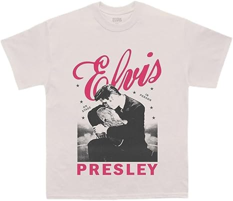 Elvis Presley Unisex-Adult Official Merch on Stage T-Shirt