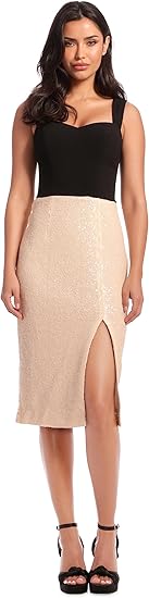 Dress the Population Women's Malise Bodycon Midi Dress