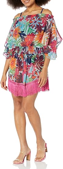 Ramy Brook Women's Shay Floral Fringed Mini Dress