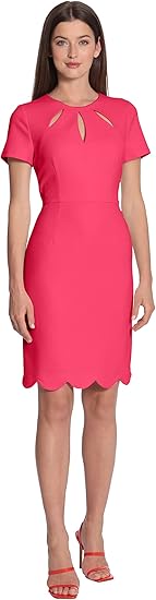 Maggy London Women's Keyhole Neck Scuba Crepe Sheath Dress