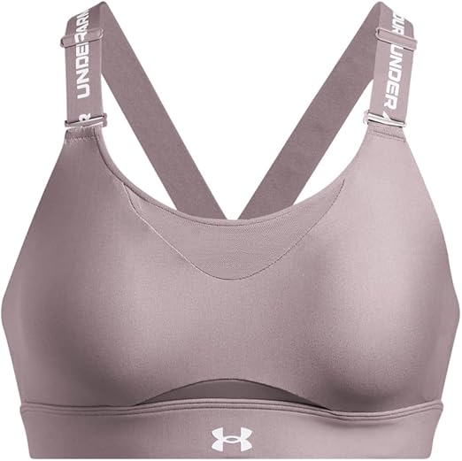 Under Armour Womens Infinity High Impact Sports Bra, (016) Tetra Gray / / White, X-Large D-DD