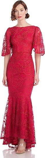 JS Collections Women's Emelia High Low Mermaid Gown