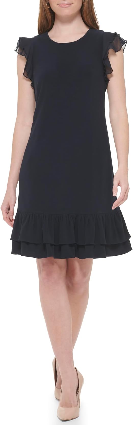 Tommy Hilfiger Women's Short Sleeve Knee Length Shift Dress