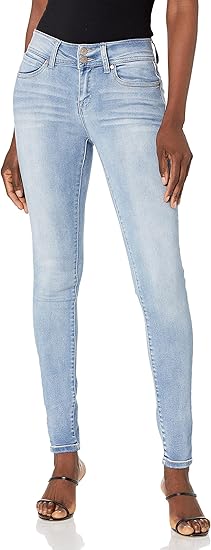 WallFlower Women's Ultra Skinny Mid-Rise Insta Soft Juniors Jeans (Standard and Plus), Beverly, 9 Long