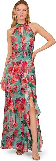 Adrianna Papell Women's Printed Mermaid Dress