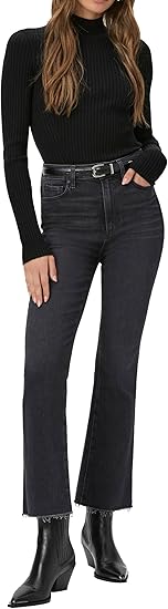 PAIGE Women's Claudine Raw Hem Jeans