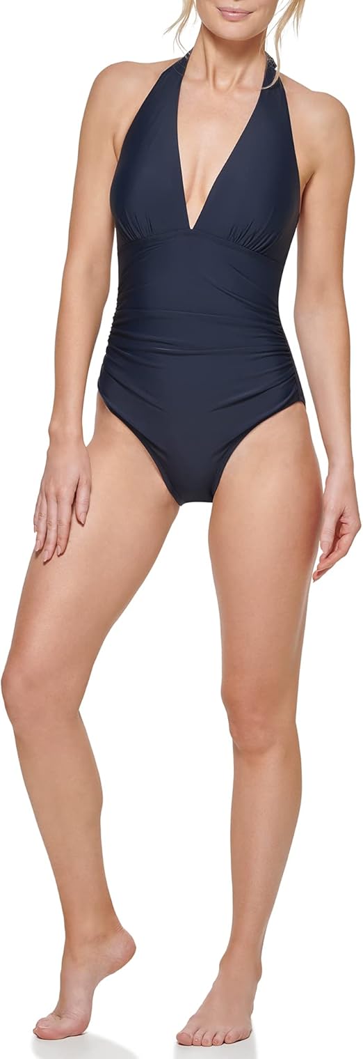 Tommy Hilfiger Women's Halter One Piece Swimsuit