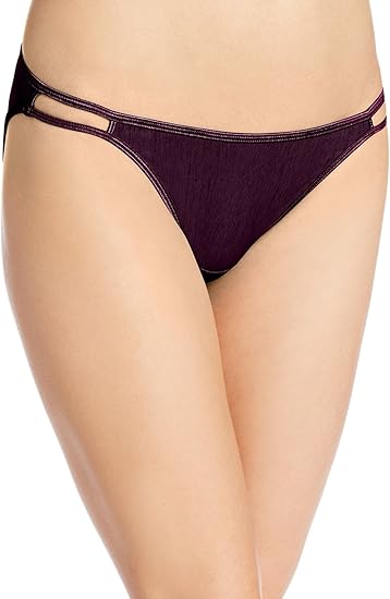 Vanity Fair Women's Illumination String Bikini Panties, Silky Stretch & Satin Trim