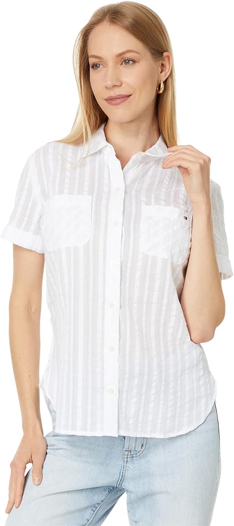 Tommy Hilfiger Women's Stripe Camp Shirt