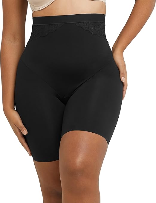 Maidenform Womens Eco Lace High Waist Thigh Slimmer Shapewear