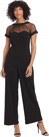 Maggy London womens Illusion Jumpsuit Occasion Event Party Guest of Wedding