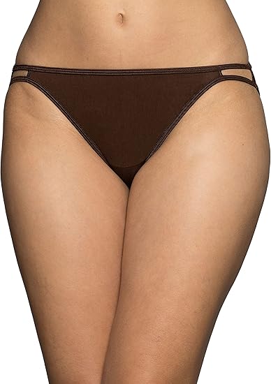 Vanity Fair Women's Illumination String Bikini Panties, Silky Stretch & Satin Trim