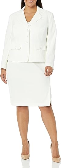 Le Suit Women's Plus Size Jacket/Skirt Suit