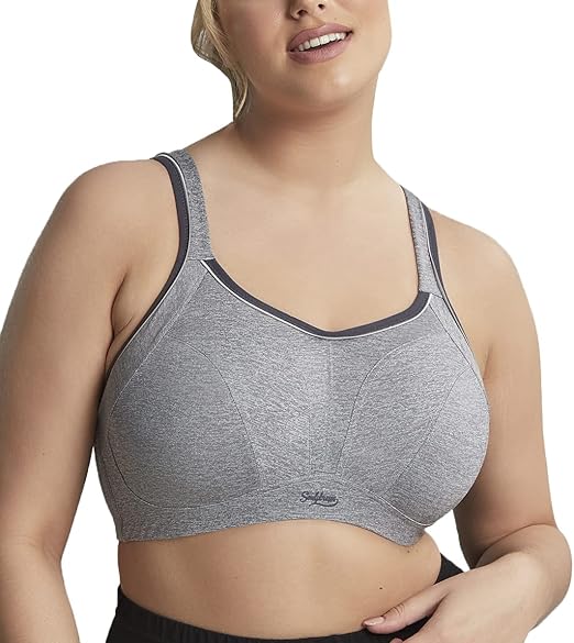 Sculptresse Women's Plus-Size Non-Padded High-Impact Underwire Sports Bra (#9441)